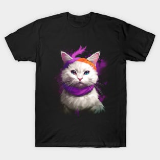 Feline Fancy - Elegant and Cute Cat T-Shirt